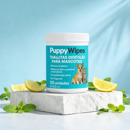 PuppyWipes™- Elimina la placa en 30 segundos