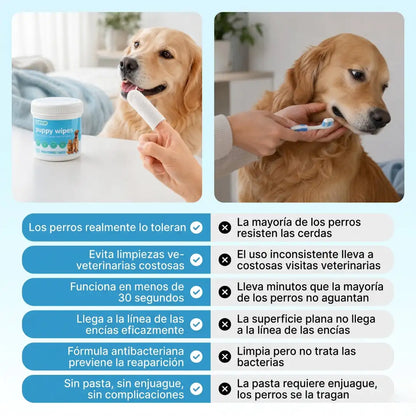 PuppyWipes™- Elimina la placa en 30 segundos