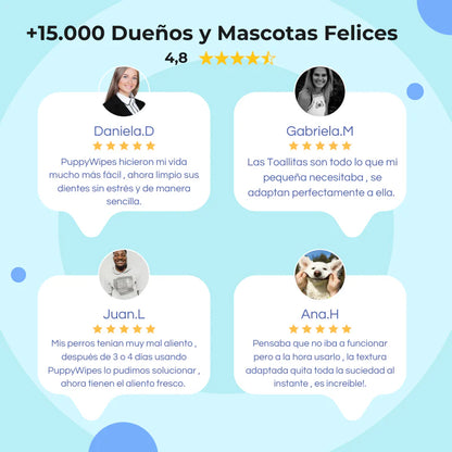 PuppyWipes™- Elimina la placa en 30 segundos