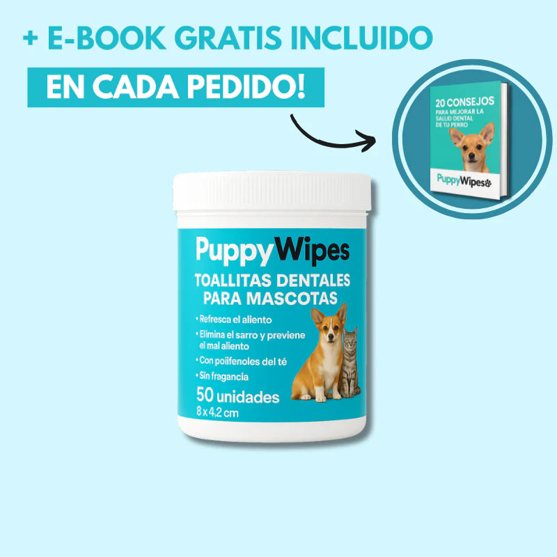 PuppyWipes™- Elimina la placa en 30 segundos